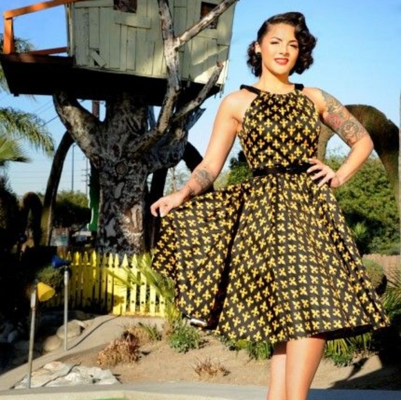 NWT - Pinup Couture Fleur De Lis Harley, Small - Picture 2 of 9